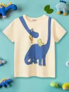 Boys Dinosaur Print Short Sleeves T-Shirt