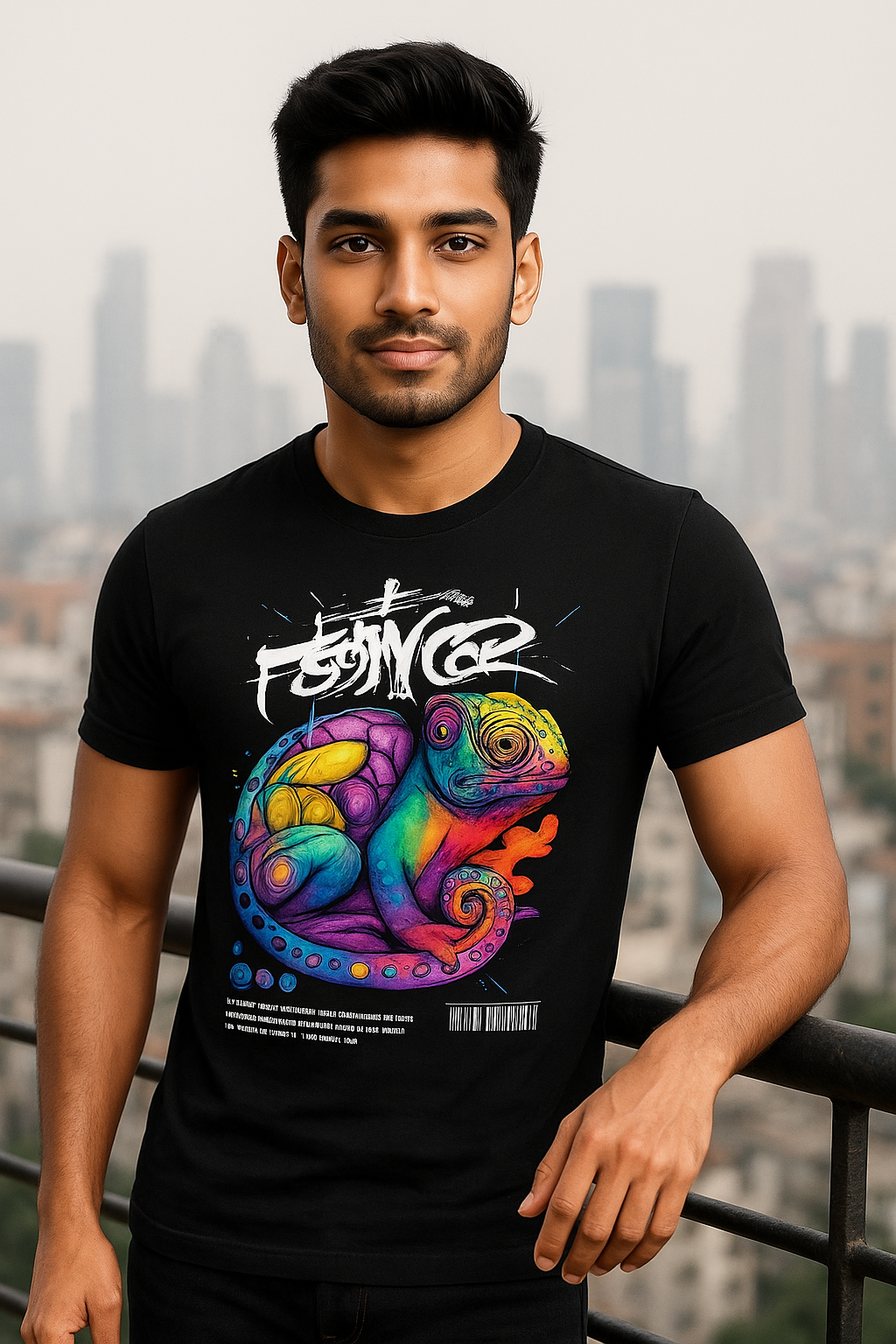 Men round neck regular fit 100% cotton dtf print t shirt.