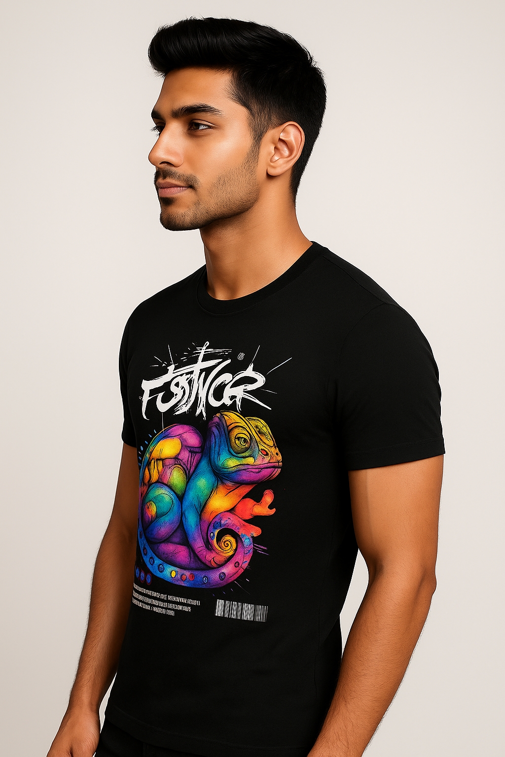 Men round neck regular fit 100% cotton dtf print t shirt. - Image 3