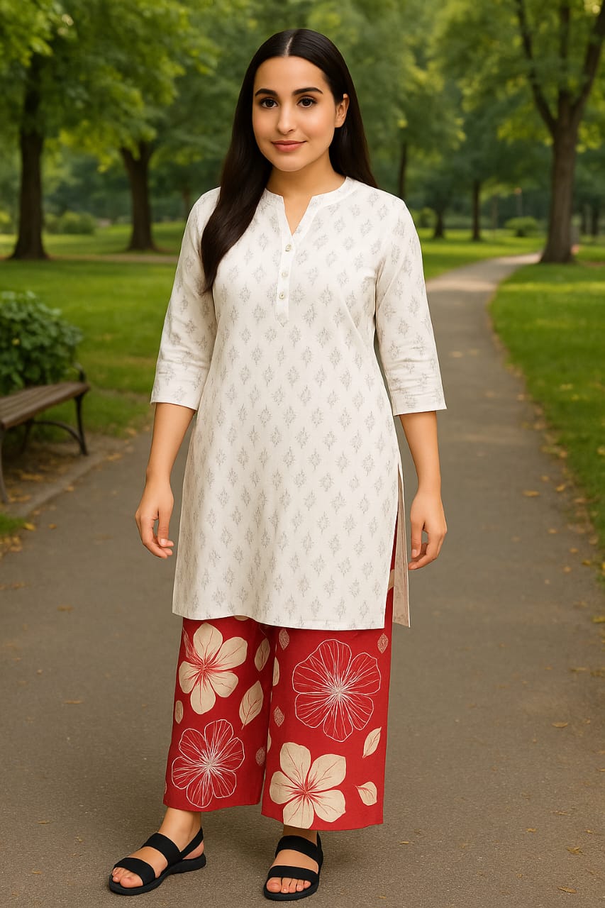 Rayon printed plazo. - Image 4