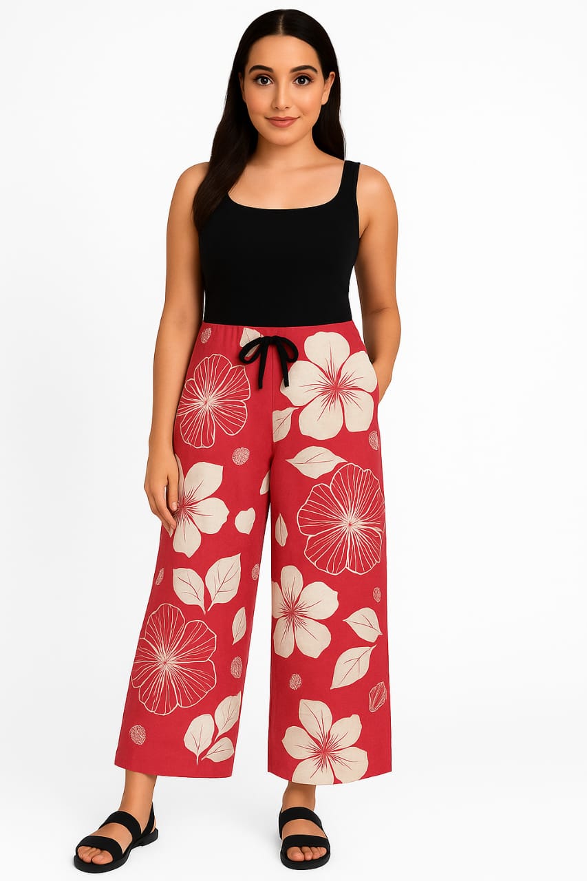 Rayon printed plazo.