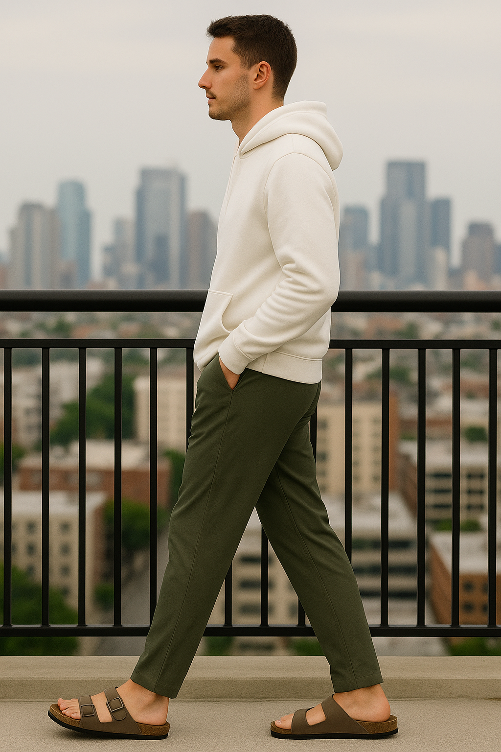 Men regular fit trouser zara dot knitted fabric with side pocket. - Image 4