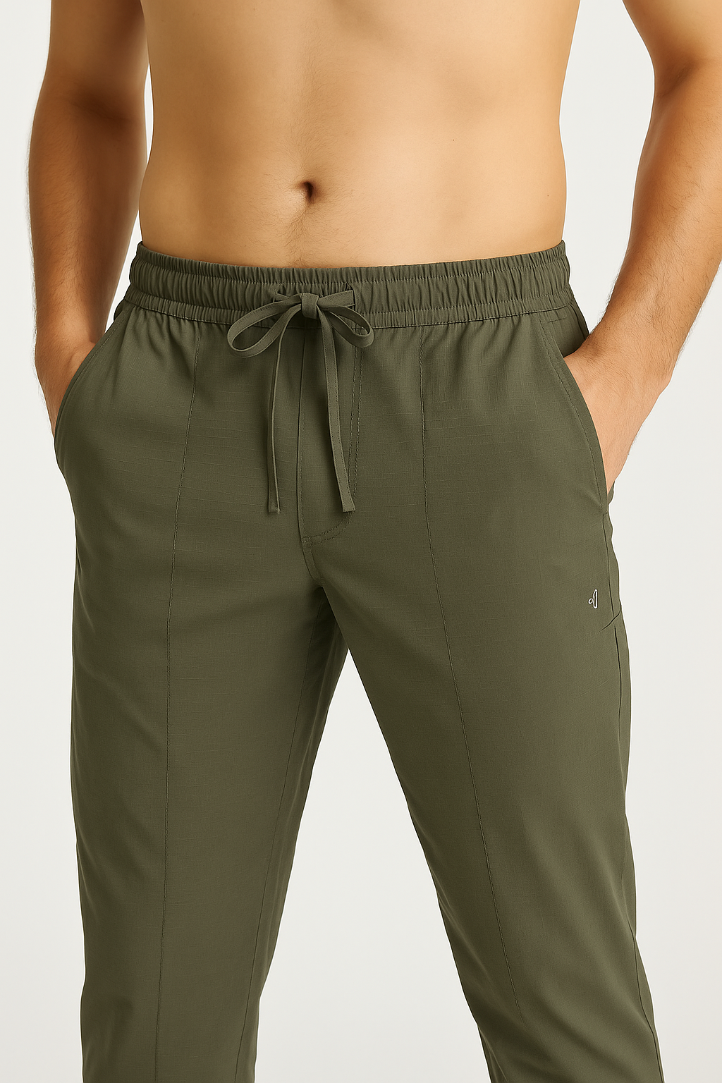 Men regular fit trouser zara dot knitted fabric with side pocket.