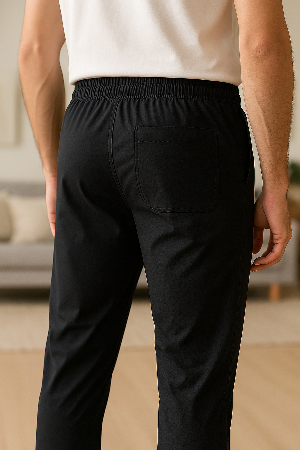 Men regular fit trouser{lower} zara knitt fabric with side pocket. - Image 2